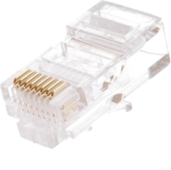 Коннектор RJ45/8P8C, Кат.5e, 3мкд, универсальный, 1000шт. EC-UP8P8C-5E-003-TR-1000 Коннектор RJ45/8P8C, Кат.5e, 3мкд, универсальный, 1000шт. EC-UP8P8C-5E-003-TR-1000