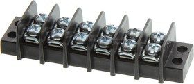 38760-0306, Клеммная колодка с перегородкой в панель, 2 ряда, 6 вывод(-ов), 22 AWG, 14 AWG, 9.53 мм, 15 А