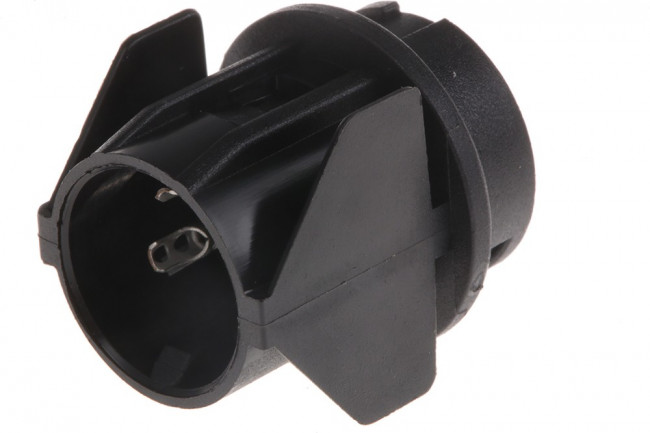 T3327-500, Circular DIN Connectors Straight, full plastic front mounting female receptacle with snap-in mount. 1.5mm max panel thickness (±0