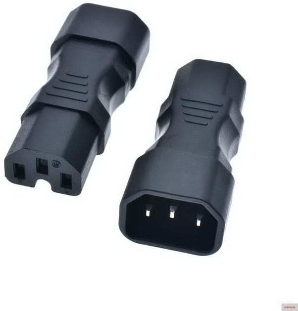 AC-008, Переходник IEC-320 C14-C15, 3-х полюсной, 250 В, прямой
