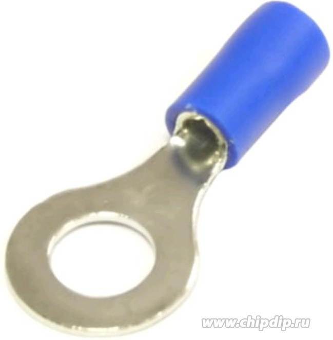 RV2-6 Blue, наконечник кабельный кольцевой с изоляцией d=6.4мм, сеч. пров.1.5-2.5мм2