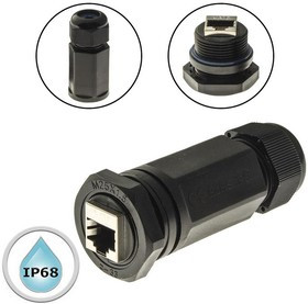 RJ45M25Z1L -6B, Разъём герметичный SZC RJ45M25Z1L-6B, 10BASE-T,100 BASE-T, 1000 BASE-T