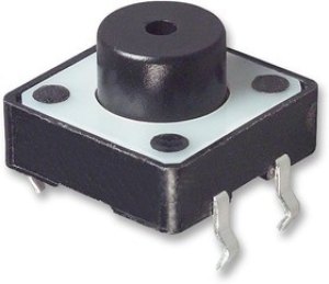 FSM101, Тактильная кнопка, FSM10, Top Actuated, Сквозное Отверстие, Round Button, 160 гс, 50мA при 24В DC