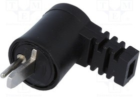 LC-106, Вилка, для громкоговорителей, "папа", пластик, зажим под винт