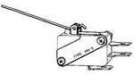 VX-5-1A2, Micro Switch VX, 5A, 1CO, 0.25N, Pin Plunger