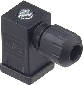121205-0005, Circular DIN Valve Connector, BRAD, Угловой, DIN Form C - Micro, 3 Poles + Ground, 250V AC/DC, 16 А