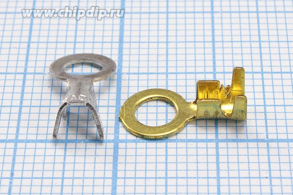 Клемма"O" d 4,0, 0,5-1S, латунь луженая; №883 A клемма"O" d 4,2\0,5\S0,5~1,0\лат луж\\\SW4-04