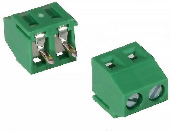 DG381-3.81-02P-14-00AH, Клеммник 2 контакта шаг 3.81 мм модульный, вертикальный на плату, H = 8.6 мм, микролифт (26-16AWG)