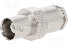 BNC50N11, Вилка, BNC, "мама", прямой, 50Ом, RG58, резьбовой (clamp), норил