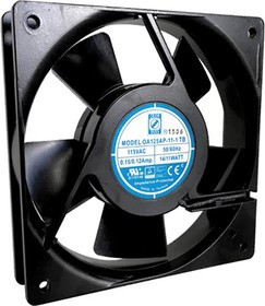OA125AP-11-1TB, AXIAL FAN, BALL, 75CFM, 42DB, 11W, 115V