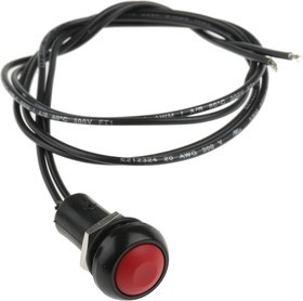 IPR3FAD-6, Push Button Switch, Momentary, Panel Mount, 13.6mm Cutout, SPST, 48V ac, IP67