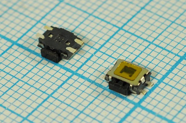 Микропереключатель кнопочный, размер 4.8x 1.6x 4.5, 0.05А, переключение OFF-(ON), размер концевика H4.5