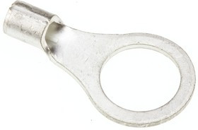 2-8, R Uninsulated Ring Terminal, 8mm Stud Size, 1mm² to 2.6mm² Wire Size