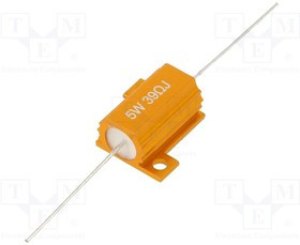 AHP5W-39RJ, Резистор: проволочный, с радиатором, 39Ом, 5Вт, ±5%, 50ppm/°C AHP5W-39RJ, Резистор: проволочный, с радиатором, 39Ом, 5Вт, ±5%, 50ppm/°C