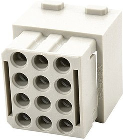 09140124512, Heavy Duty Power Connector Module, 1.5A, Female, Han-Modular Series, 12 Contacts 09140124512, Heavy Duty Power Connector Module, 1.5A, Female, Han-Modular Series, 12 Contacts
