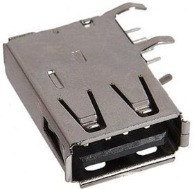 (USB-002) разъем USB на плату, вертикальный