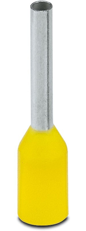 3203024, AI0.25- 6 YE Insulated Crimp Bootlace Ferrule, 6mm Pin Length, 0.8mm Pin Diameter, 0.25mm² Wire Size 3203024, AI0.25- 6 YE Insulated Crimp Bootlace Ferrule, 6mm Pin Length, 0.8mm Pin Diameter, 0.25mm² Wire Size