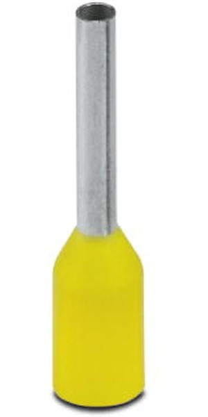 3203024, AI0.25- 6 YE Insulated Crimp Bootlace Ferrule, 6mm Pin Length, 0.8mm Pin Diameter, 0.25mm² Wire Size 3203024, AI0.25- 6 YE Insulated Crimp Bootlace Ferrule, 6mm Pin Length, 0.8mm Pin Diameter, 0.25mm² Wire Size