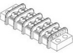 0387700203, Conn Barrier Strip 6 POS 9.53mm Panel Mount 15A 0387700203, Conn Barrier Strip 6 POS 9.53mm Panel Mount 15A