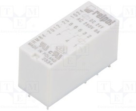 RM84-2012-25-1024, Реле электромагнитное, DPDT, Uобмотки 24ВDC, 8A/250ВAC, 8A/24ВDC