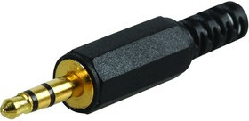 PSG08674, Телефонный аудио разъем, 3 контакт(-ов), Штекер, 3.5 мм, Монтаж на Кабель