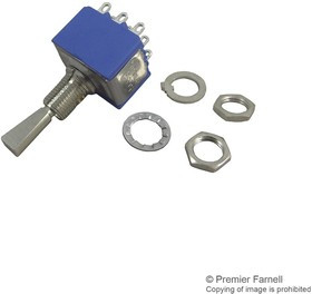 5656A9, Рычажный переключатель, Вкл.-Вкл., 3PDT, Без Подсветки, Серия 5000, Панель, 6 А