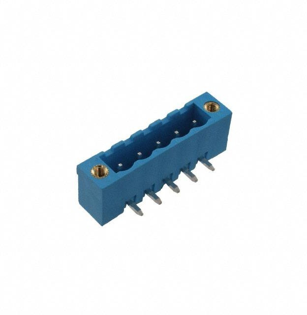 TBP01R1W-508-05BE, Pluggable Terminal Blocks Terminal block, pluggable, w screw lock, 5.08, receptical, 5 pole, blue