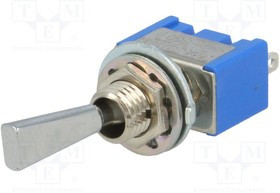 MS500BF, Переключатель: тумблер, Пол: 2, SPDT, ON-(ON), 6A/125ВAC, -10-55°C