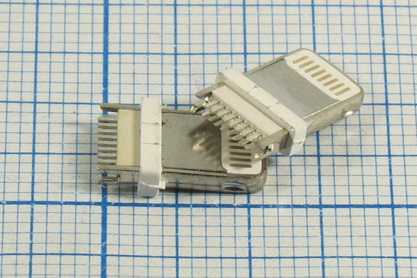 Штекер телефонный16P8C2C, на кабель, LN-M[iPhone,iPAD]; №12656 штек телеф16P8C2C\\каб\ \LN-M[iPhone,iPAD]