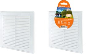 Решетка разъемная с москитной сеткой, бел. 208х208 TDM Решетка разъемная с москитной сеткой, бел. 208х208 TDM