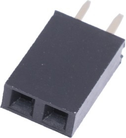 KLS1-208-8.4-1-02-S, Гнездо на плату, шаг 2.54мм, 1x2, прямое