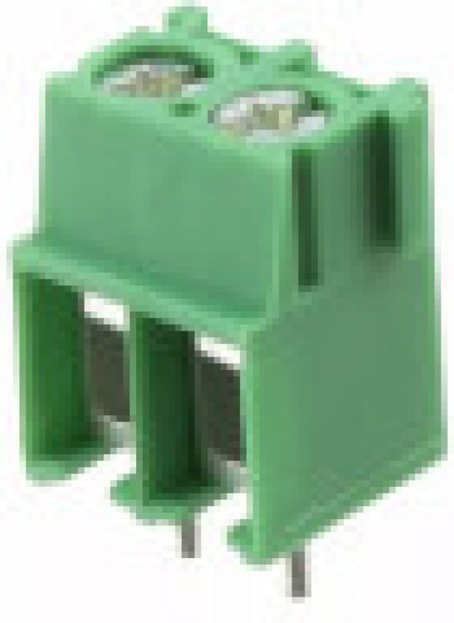 PCB terminal, 2 pole, pitch 5 mm, AWG 20-10, 32 A, screw connection, green, 1935776
