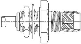 132397, RF Connectors / Coaxial Connectors SMA Straight Jack Bulkhead1.13mm cable