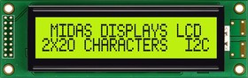 MC22005A6W-SPTLYI-V2, MC22005A6W-SPTLYI-V2 Alphanumeric LCD Alphanumeric Display, 2 Rows by 20 Characters MC22005A6W-SPTLYI-V2, MC22005A6W-SPTLYI-V2 Alphanumeric LCD Alphanumeric Display, 2 Rows by 20 Characters