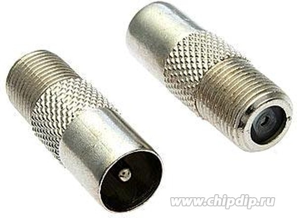 FF-TV-M, Разъем высокочастотный, переходник RF штекер - F гнездо