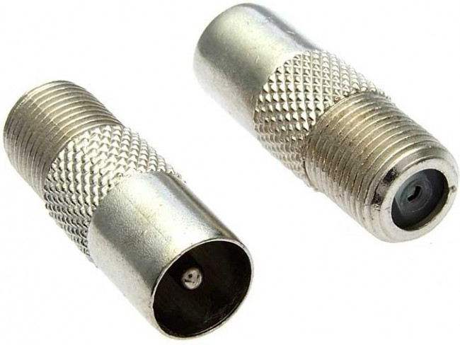 FF-TV-M, Разъем высокочастотный, переходник RF штекер - F гнездо