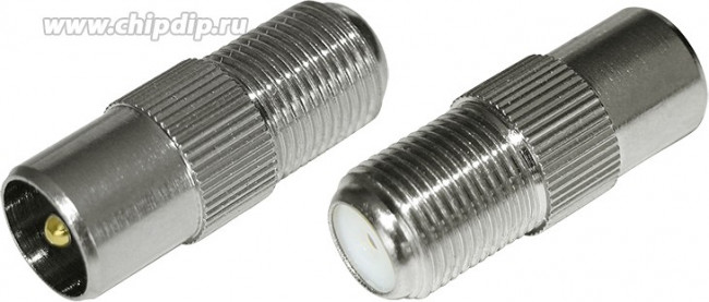 FF-TV-M, Разъем высокочастотный, переходник RF штекер - F гнездо