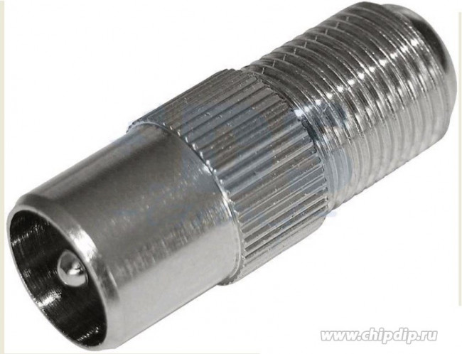 FF-TV-M, Разъем высокочастотный, переходник RF штекер - F гнездо