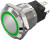 82-5151.2134, Pushbutton Switches Grn RingLED 24VAC/DC 19mm QC Flush Maint
