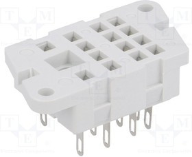 G4, Панелька, PIN: 14, 6А, 250ВAC, Монтаж: на панель, Выводы: под пайку