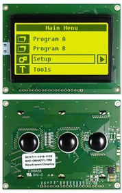 NHD-12864AZ-FL-YBW, LCD Graphic Display Modules &amp; Accessories 128 x 64 STN-Y/G 93.0 x 70.0