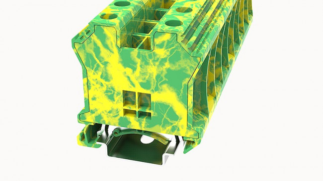 DC35-PE-01P-1C-00A(H), Соединитель: на рейку, DC, 1,5-35мм2, Кол-во полюс: 1, клеммы: 2 DC35-PE-01P-1C-00A(H), Соединитель: на рейку, DC, 1,5-35мм2, Кол-во полюс: 1, клеммы: 2