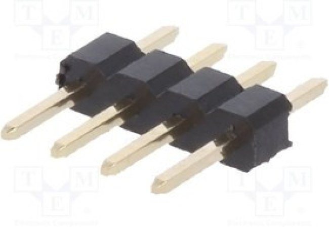 ZL303-04P, Штыревой штыревое "папа" PIN 4 прямой 2мм THT 1x4