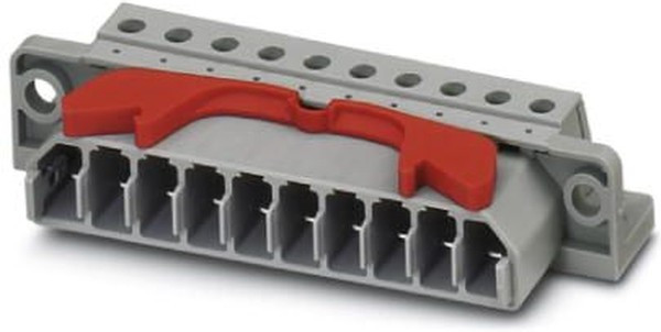 Вилочная часть разъема HCC 4-M винтовые зажимы, 10 присоед., 4mm2, 25A, 500V, серая