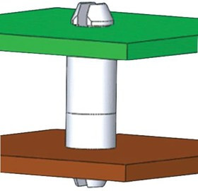 DLMSPM-12-01, Стойка на печатную плату, с фиксацией, двусторонняя, нейлон 6.6, 3.175мм х 19.05мм, упаковка из 40