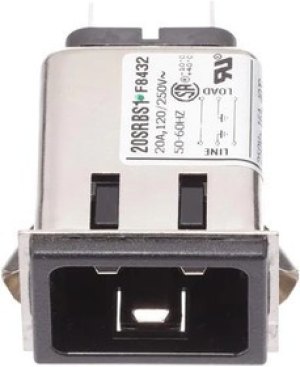 20SRBS1, AC Power Entry Modules 20A, Snap-In Spade TML