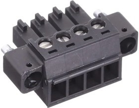 1743074, Pluggable Terminal Blocks 4 Pos 3.81mm pitch Plug 28-16 AWG Screw
