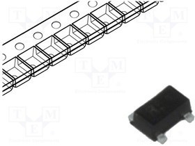 BFR380FH6327, Транзистор NPN, биполярный, RF, 15В, 80мА, 380мВт, TSFP-3