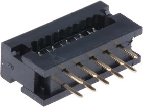 10-Way IDC Connector Plug for Cable Mount, 2-Row
