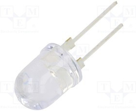 OS5OGDA131U, LED; 10mm; orange; 30°; Front: convex; 2?2.6V; Pitch: 5.16mm; 390mW